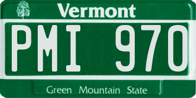 VT license plate PMI970