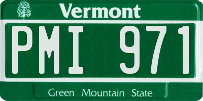 VT license plate PMI971