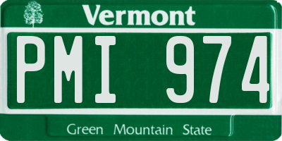 VT license plate PMI974