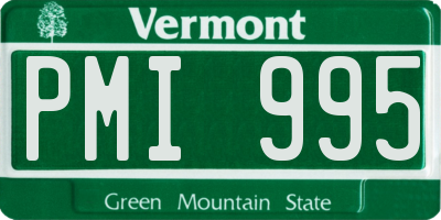VT license plate PMI995