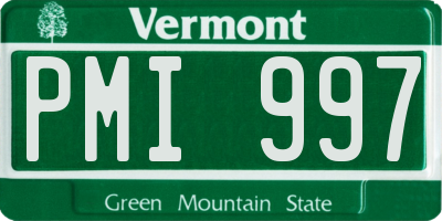 VT license plate PMI997