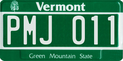VT license plate PMJ011