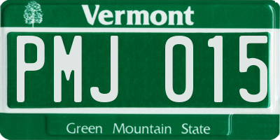 VT license plate PMJ015