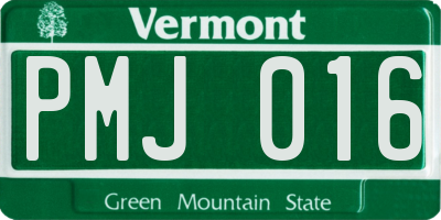 VT license plate PMJ016