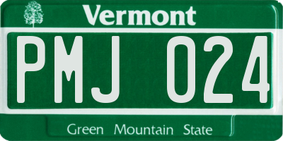 VT license plate PMJ024