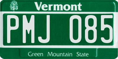 VT license plate PMJ085