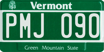 VT license plate PMJ090
