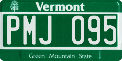 VT license plate PMJ095