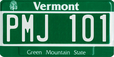 VT license plate PMJ101