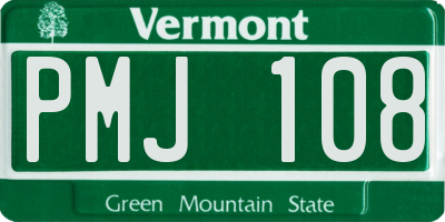 VT license plate PMJ108