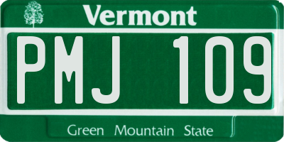 VT license plate PMJ109