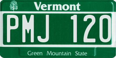 VT license plate PMJ120