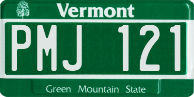 VT license plate PMJ121