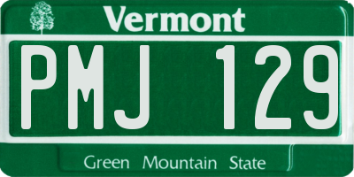 VT license plate PMJ129