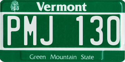 VT license plate PMJ130