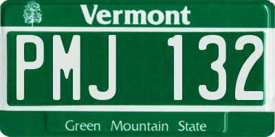 VT license plate PMJ132