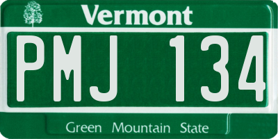 VT license plate PMJ134
