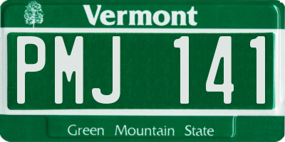 VT license plate PMJ141