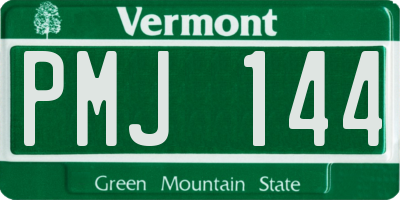 VT license plate PMJ144