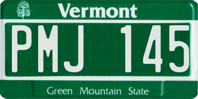 VT license plate PMJ145