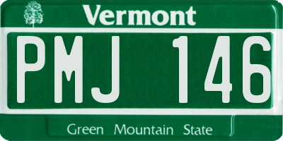 VT license plate PMJ146