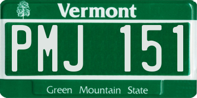 VT license plate PMJ151