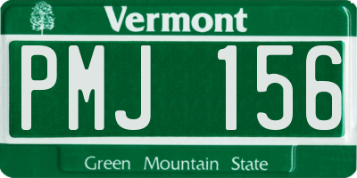 VT license plate PMJ156