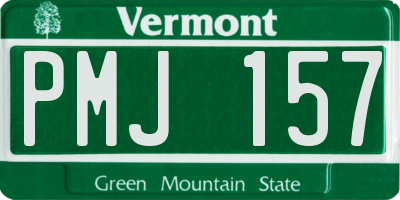 VT license plate PMJ157