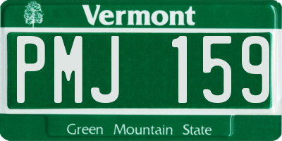 VT license plate PMJ159