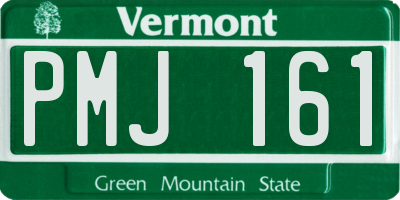 VT license plate PMJ161