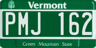 VT license plate PMJ162