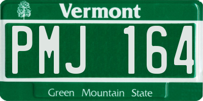 VT license plate PMJ164