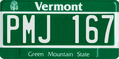VT license plate PMJ167