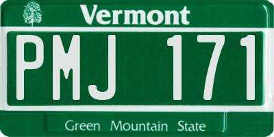 VT license plate PMJ171