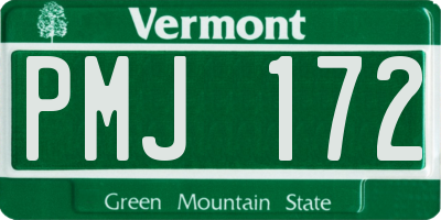 VT license plate PMJ172