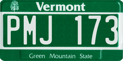VT license plate PMJ173