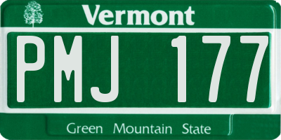 VT license plate PMJ177