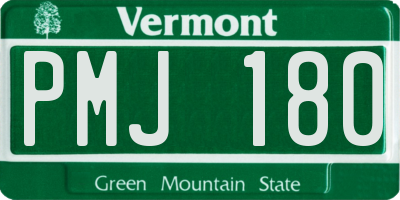VT license plate PMJ180