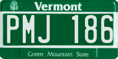 VT license plate PMJ186