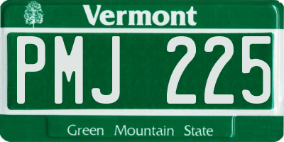 VT license plate PMJ225