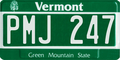 VT license plate PMJ247