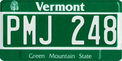 VT license plate PMJ248