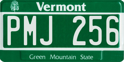 VT license plate PMJ256