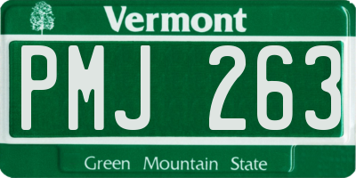 VT license plate PMJ263