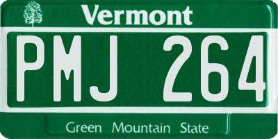 VT license plate PMJ264
