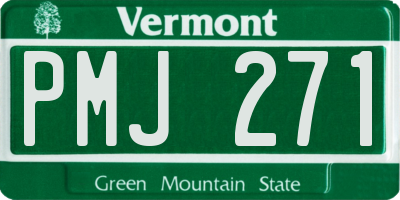VT license plate PMJ271