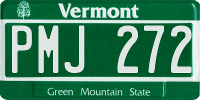 VT license plate PMJ272