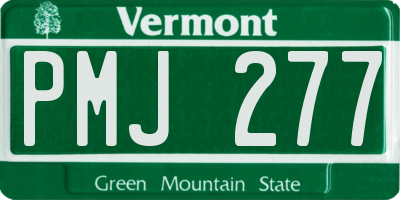 VT license plate PMJ277