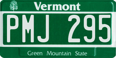 VT license plate PMJ295