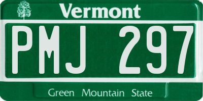 VT license plate PMJ297